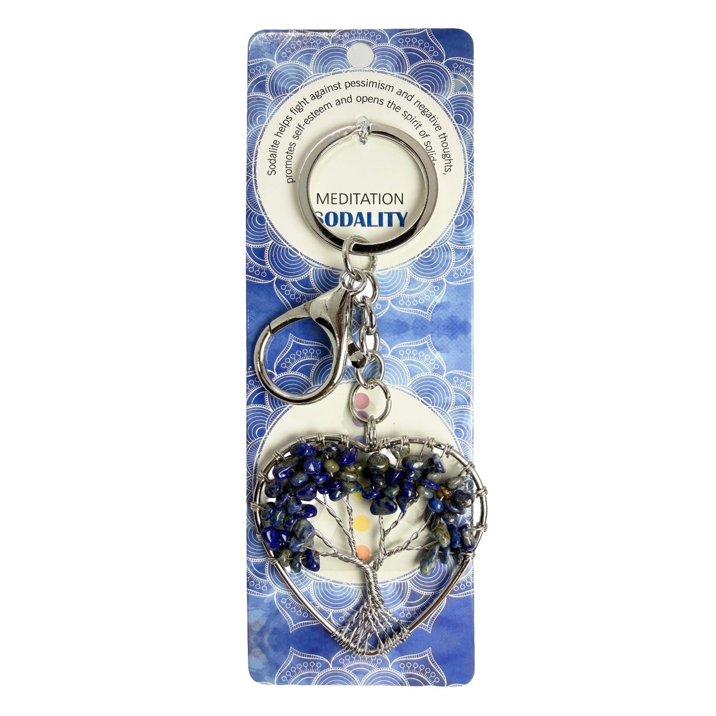 Natural Tree of Life Stone Keychain 1 Pcs