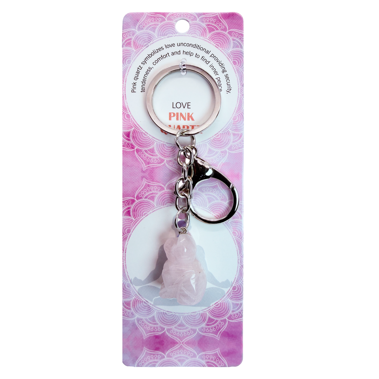 Natural Cat Stone Keychain 1 Pcs