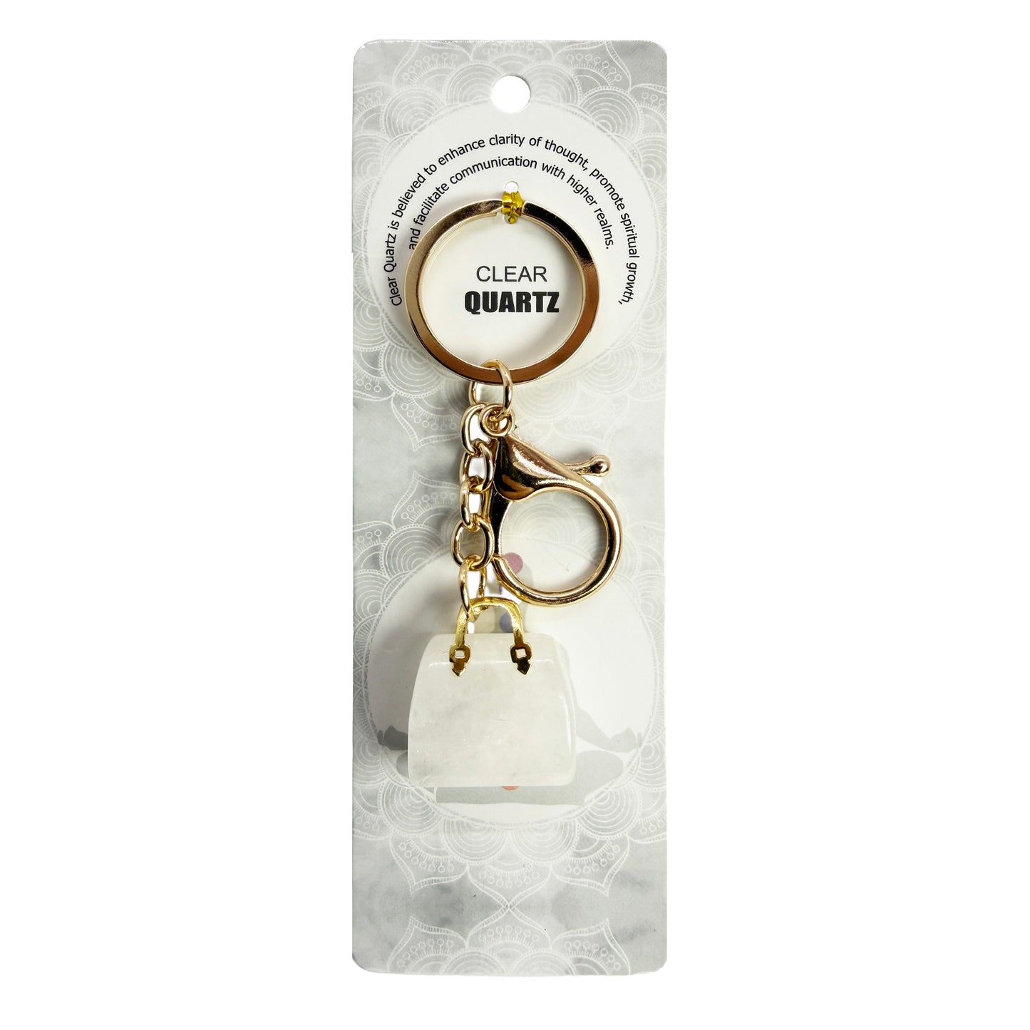 Natural Bag Stone Keychain 1 Pcs