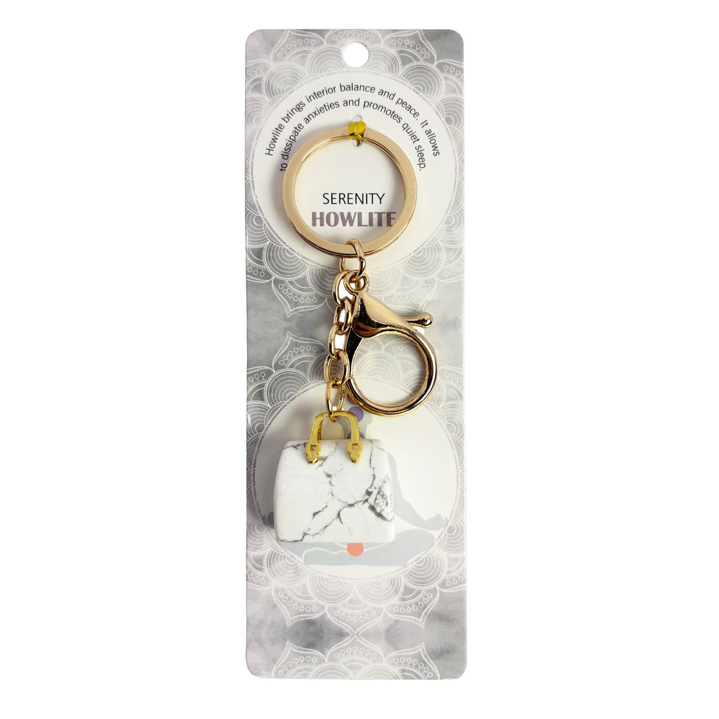 Natural Bag Stone Keychain 1 Pcs