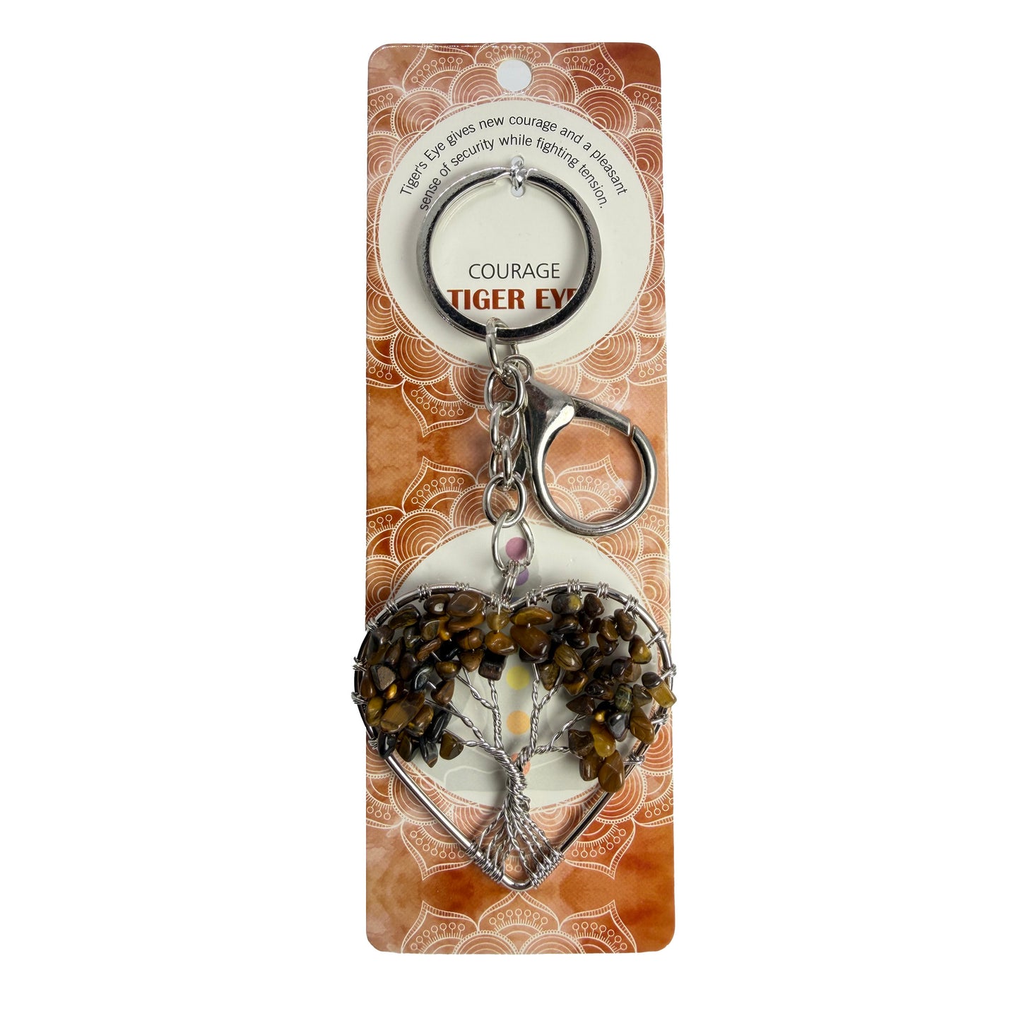 Natural Tree of Life Stone Keychain 1 Pcs