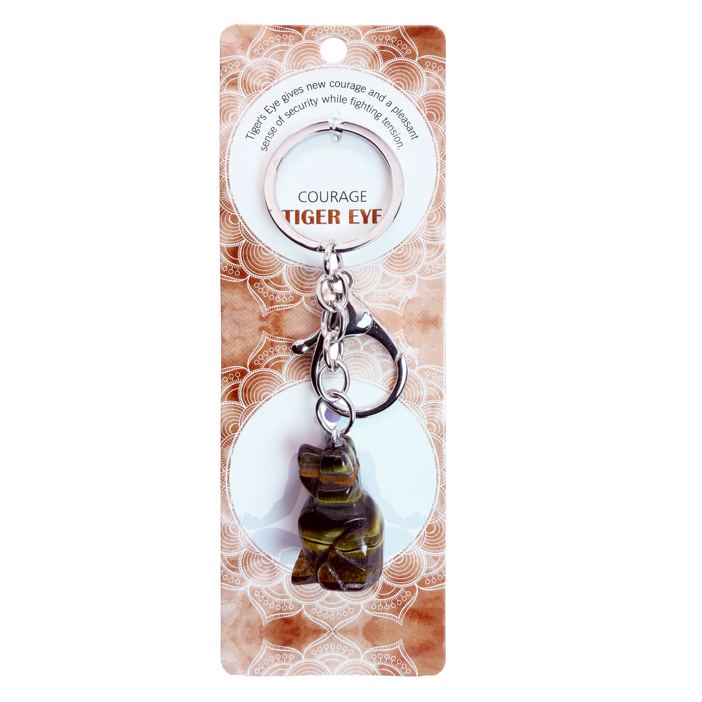 Natural Dog Stone Keychain 1 Pcs