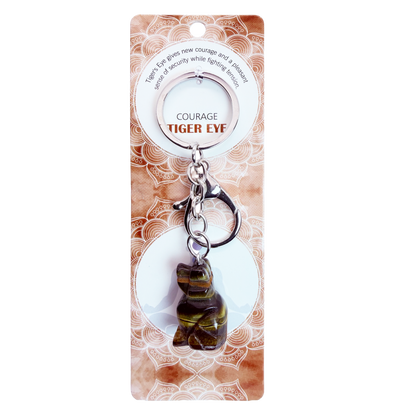 Natural Dog Stone Keychain 1 Pcs