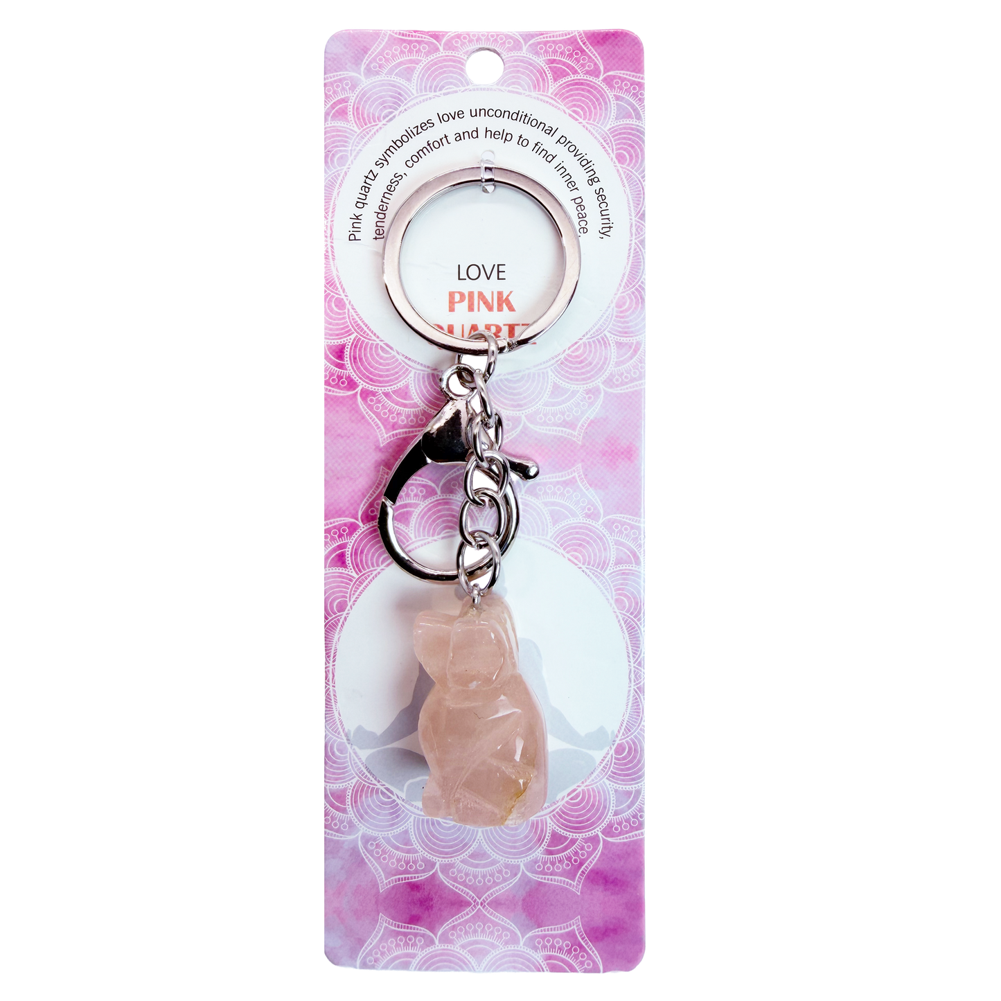 Natural Dog Stone Keychain 1 Pcs