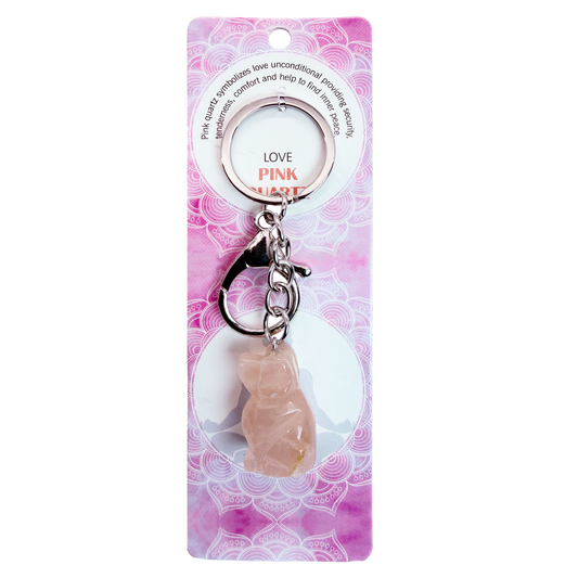 Natural Dog Stone Keychain 1 Pcs