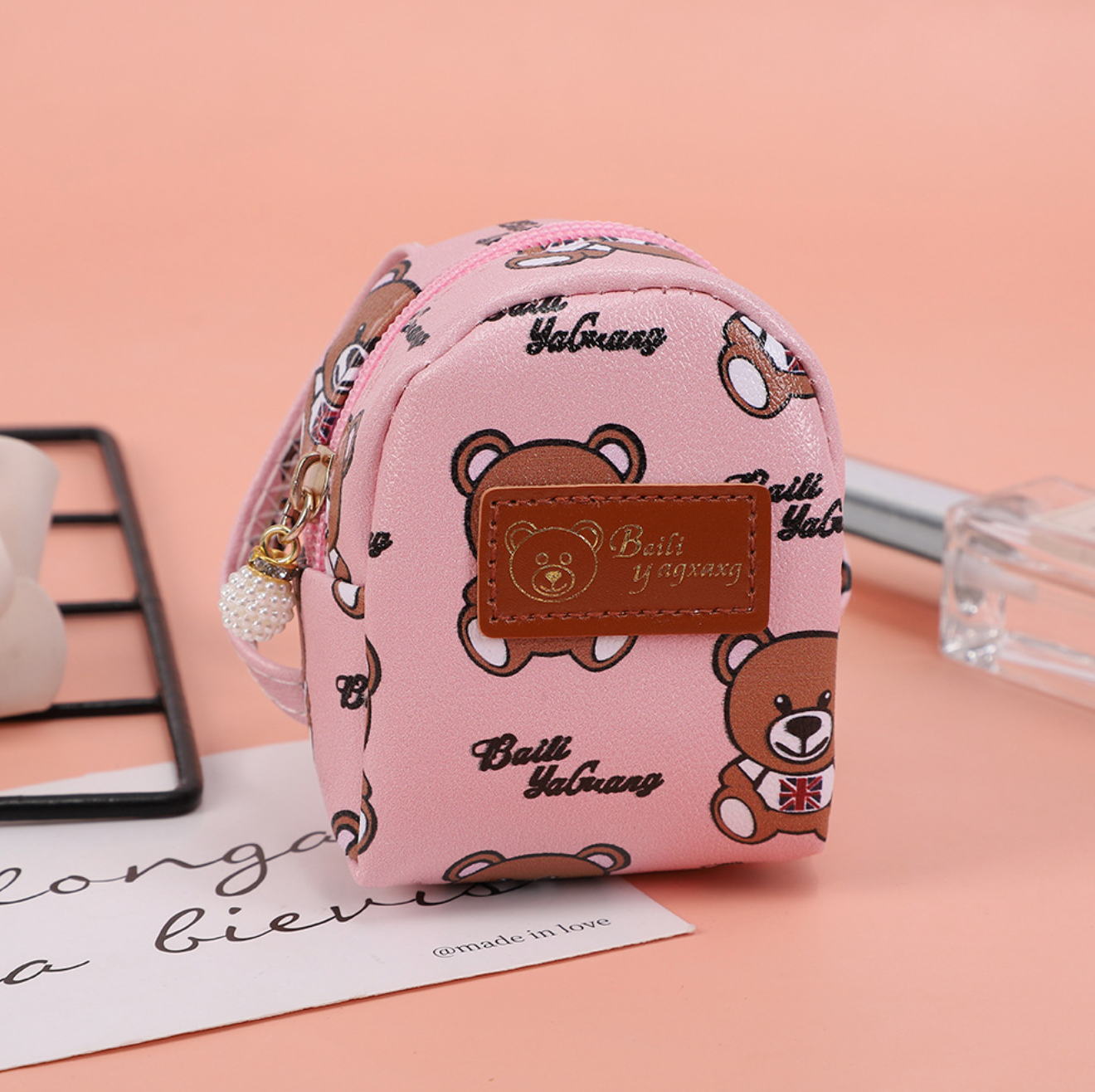 Bear backpack coin purse