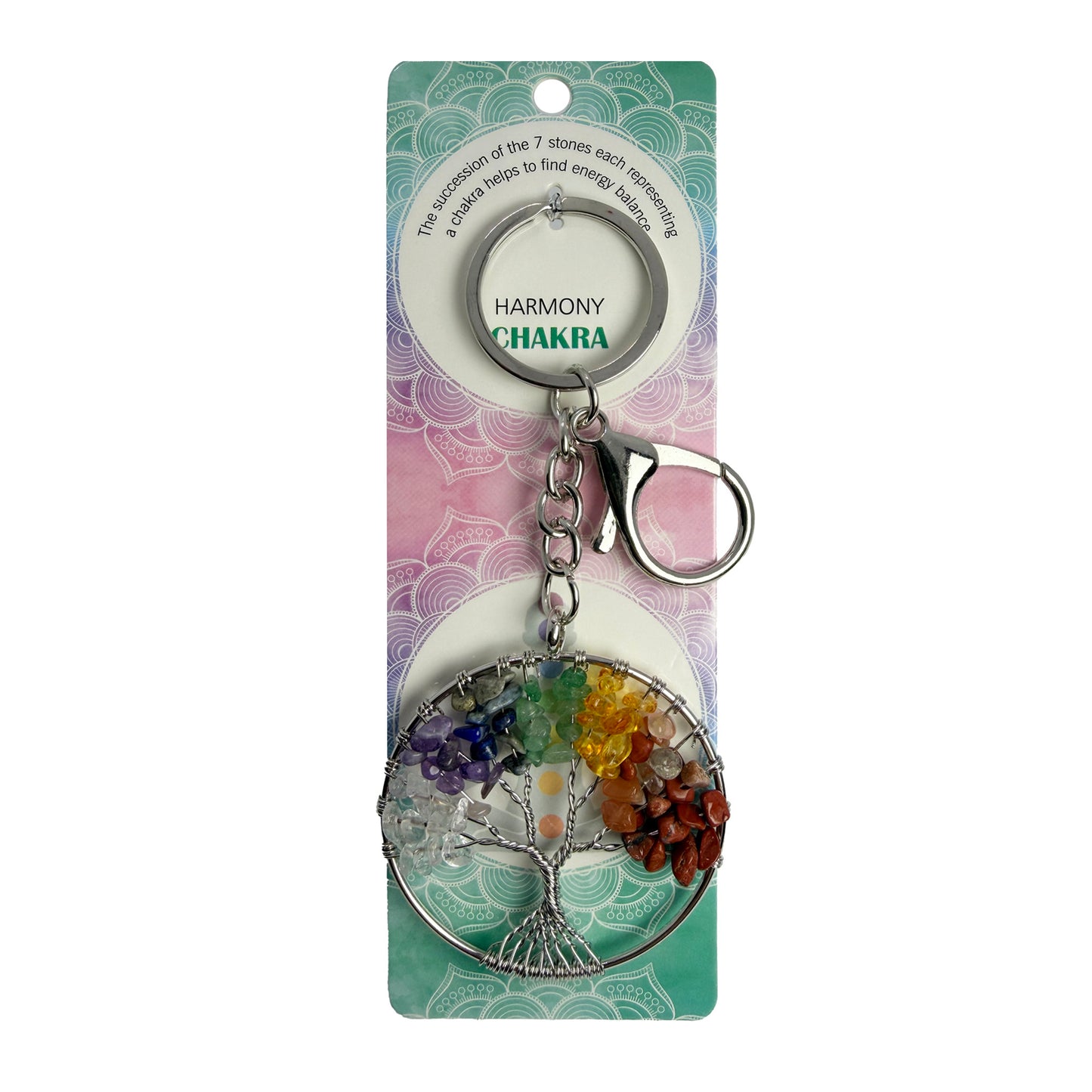 Natural Tree Stone Keychain 1 Pcs