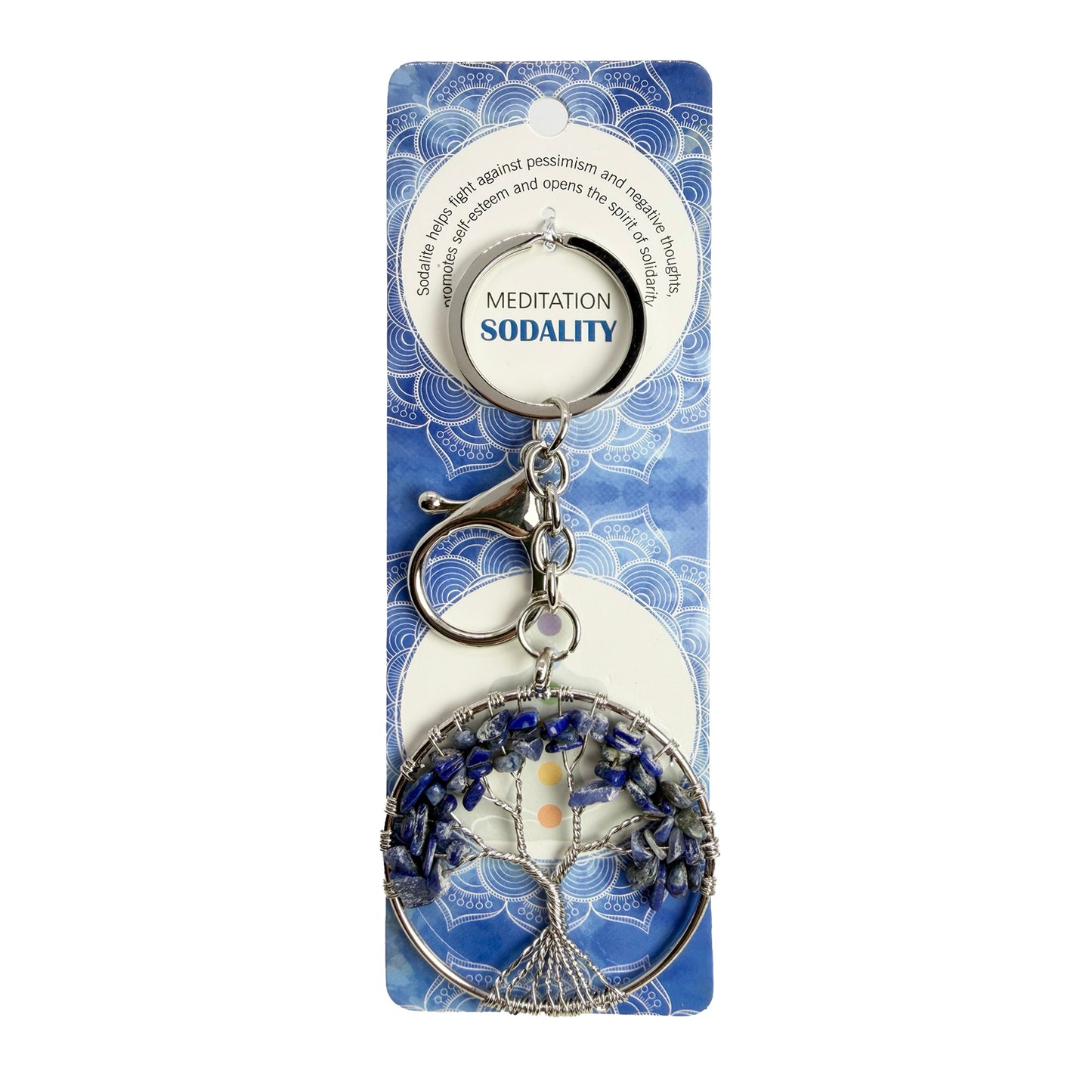 Natural Tree Stone Keychain 1 Pcs