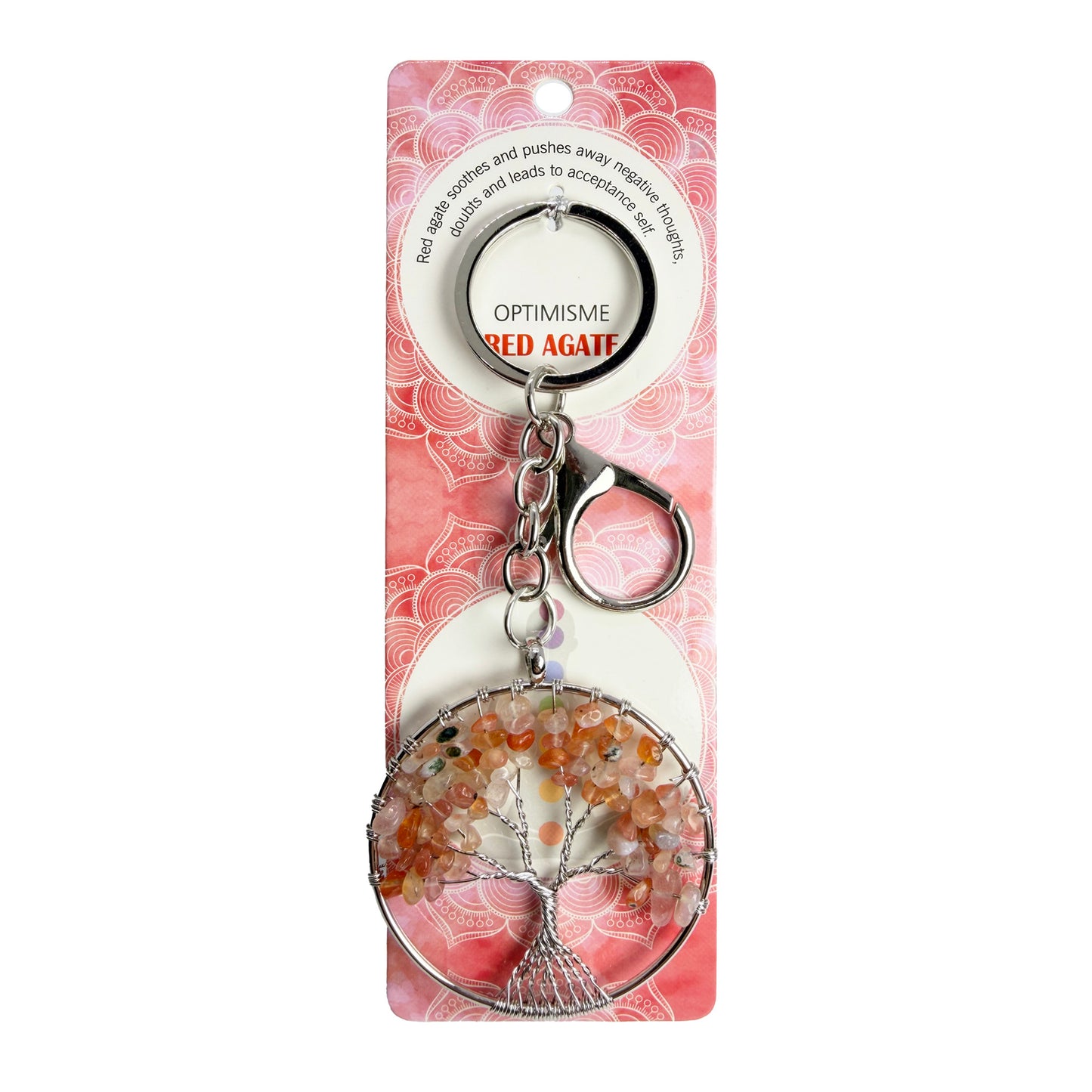 Natural Tree Stone Keychain 1 Pcs