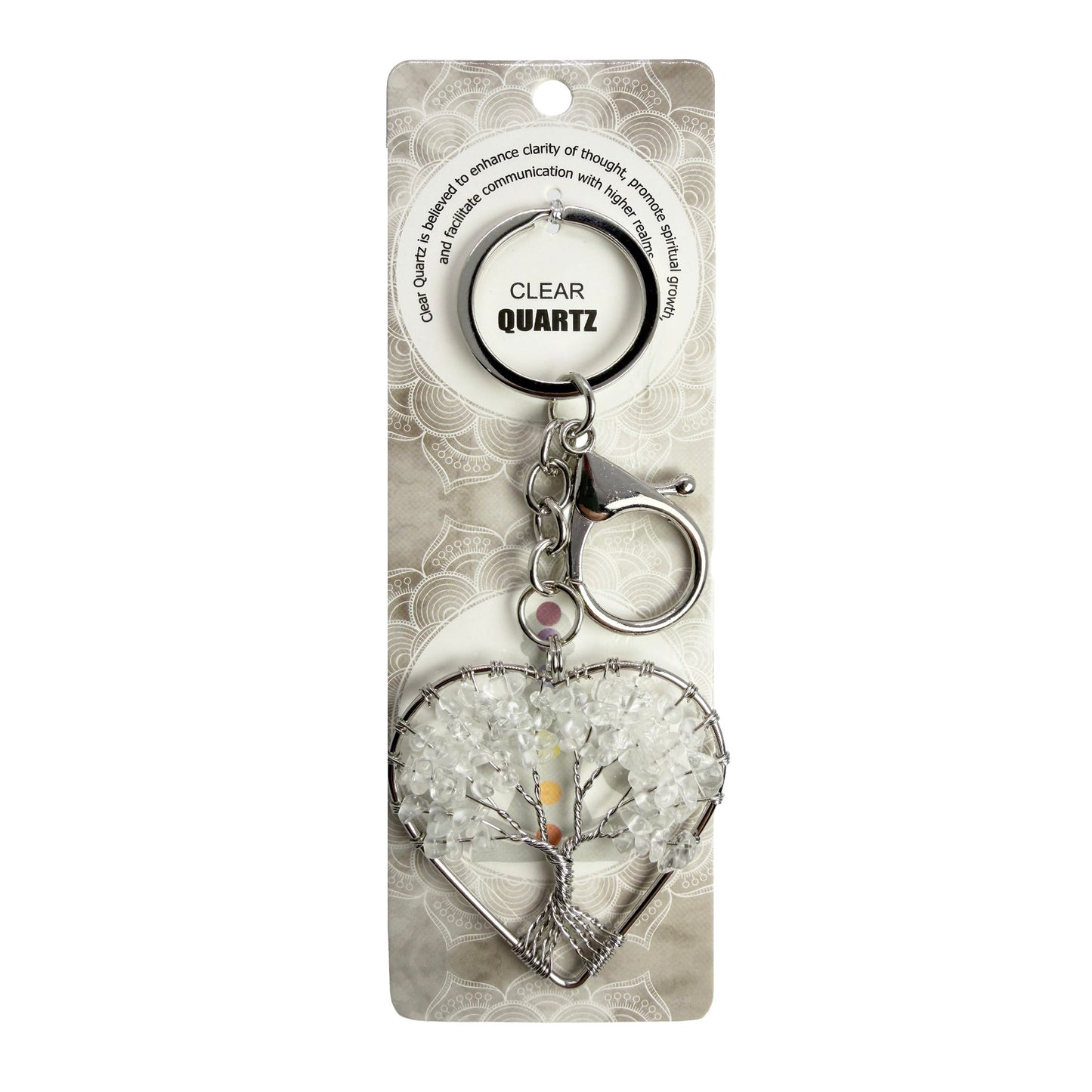 Natural Tree of Life Stone Keychain 1 Pcs