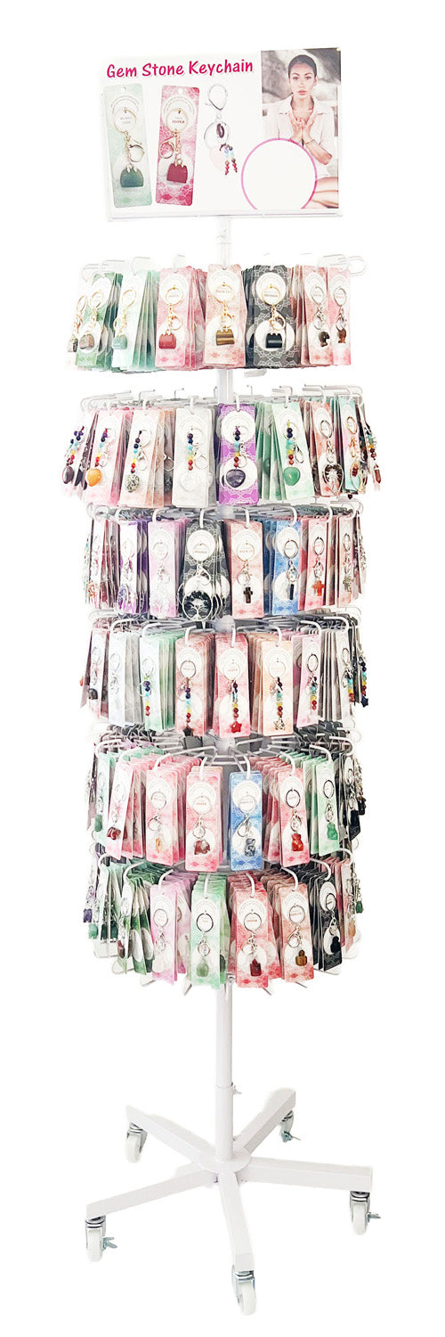 Stone Keychain Floor Display 672pcs
