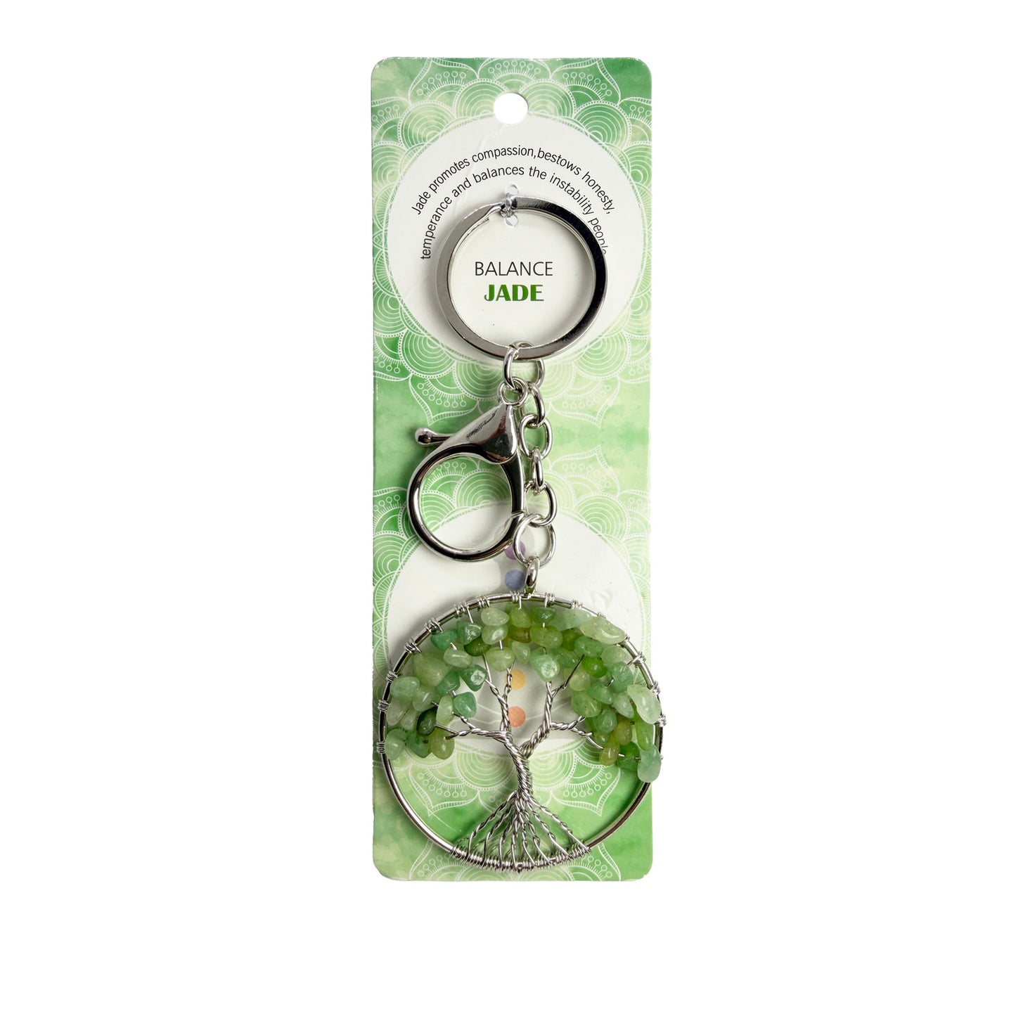 Natural Tree Stone Keychain 1 Pcs