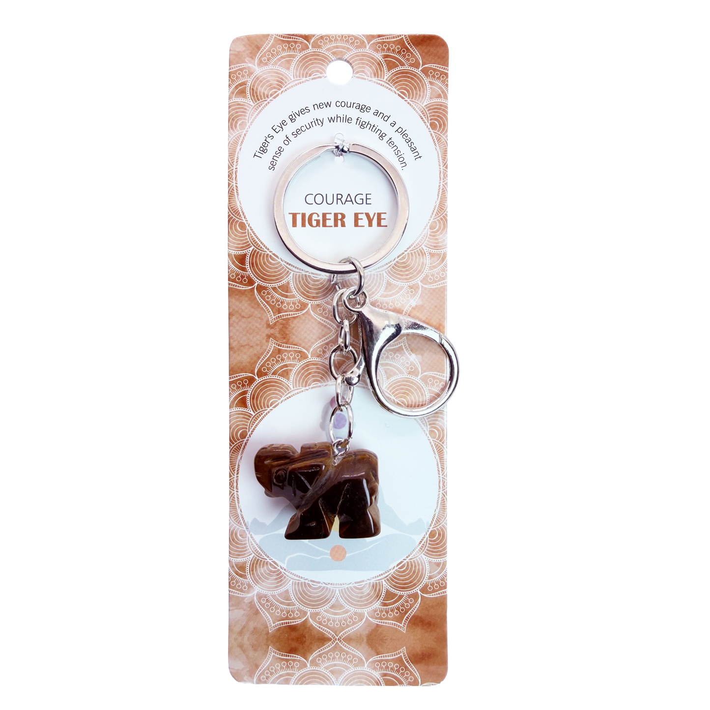 Natural Elephant Stone Keychain 1 Pcs