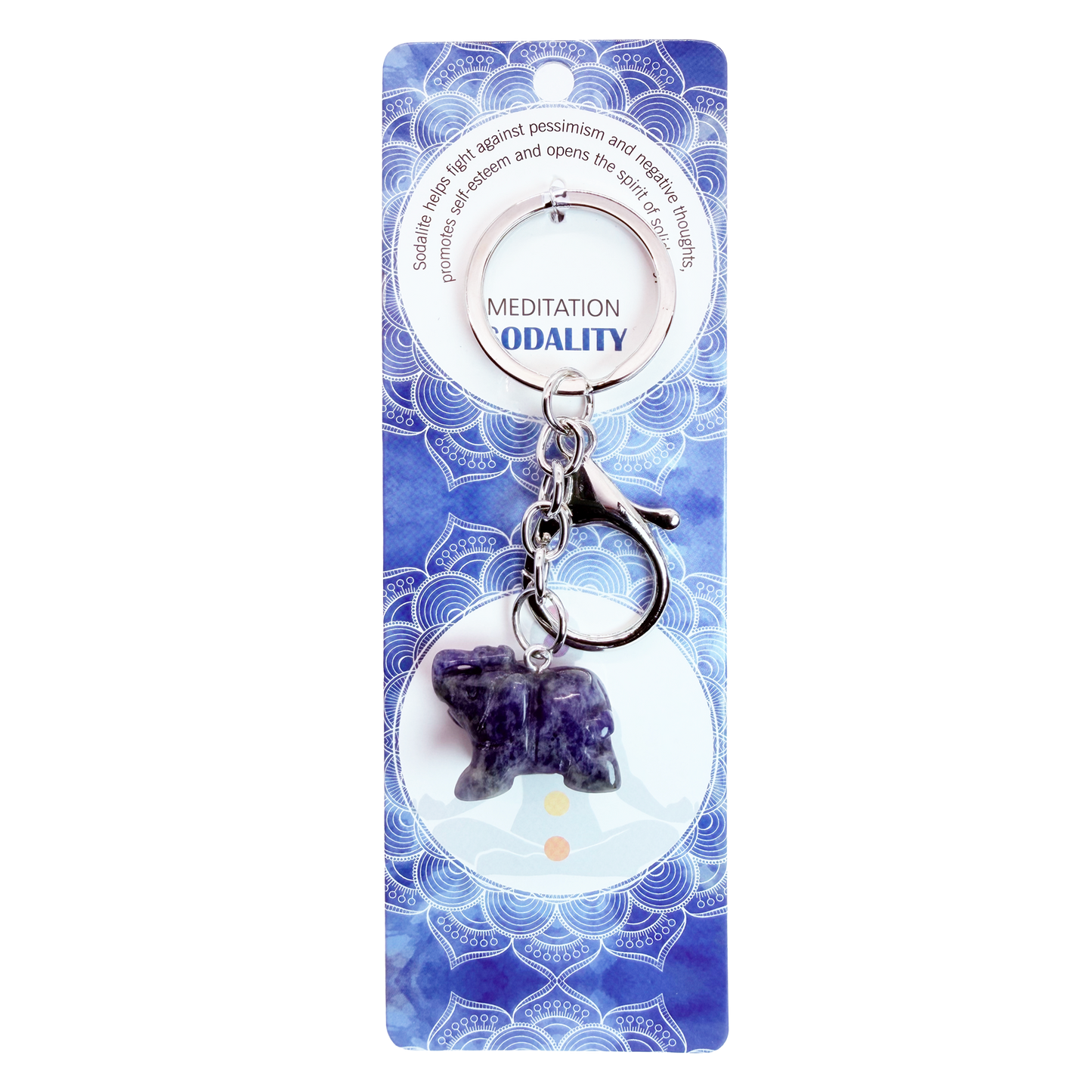 Natural Elephant Stone Keychain 1 Pcs