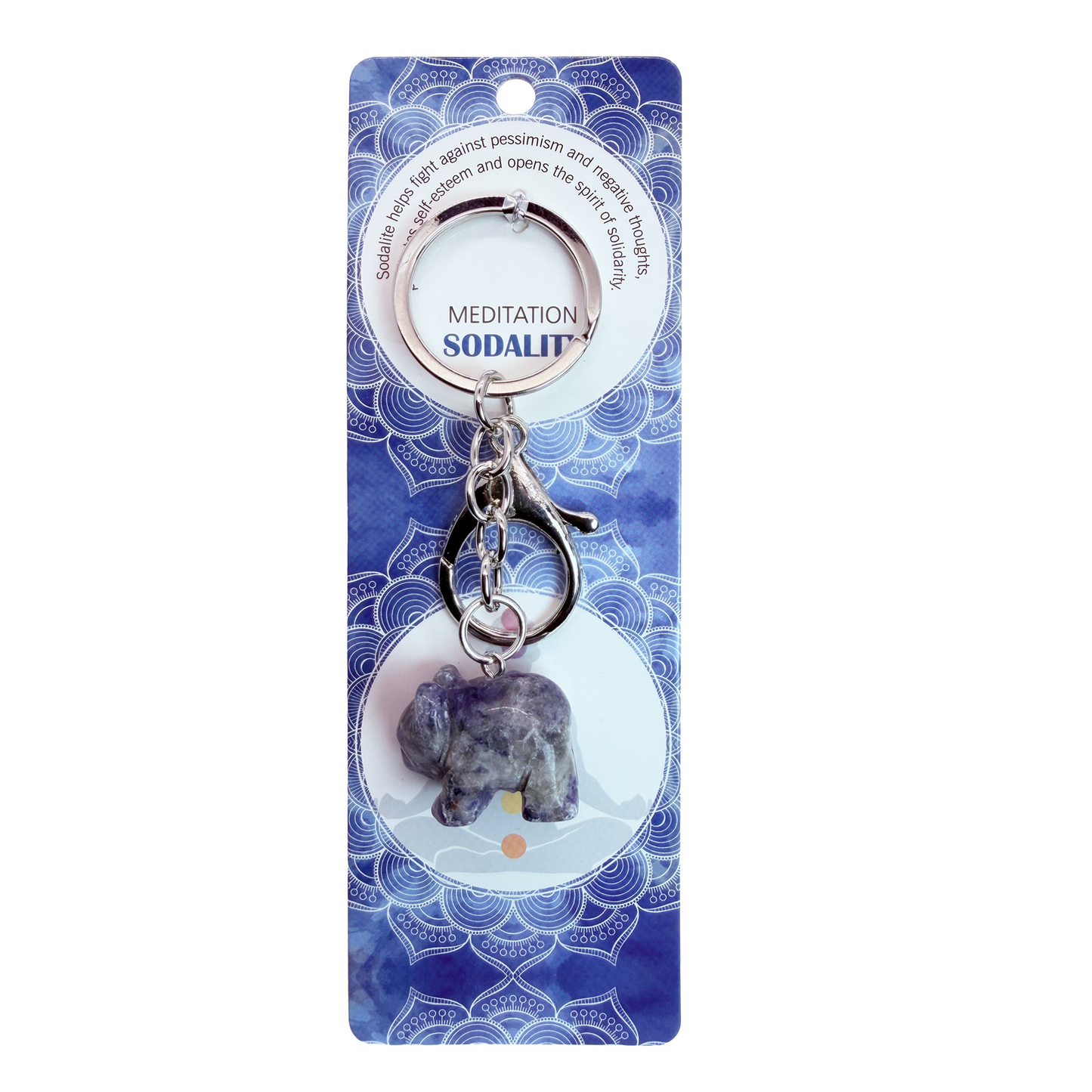 Natural Bear Stone Keychain 1 Pcs