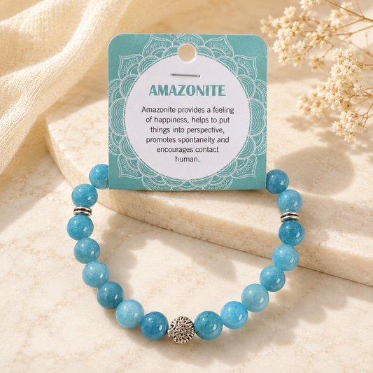 Natural Amazonite Stone Bracelet 8mm