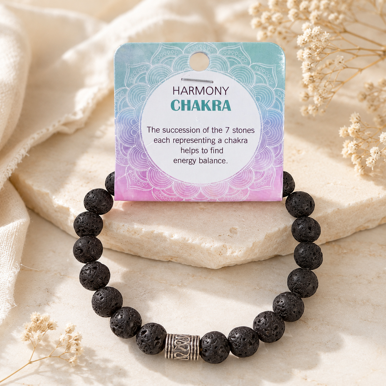 Natural Harmony Chakra Stone Bracelet 8mm