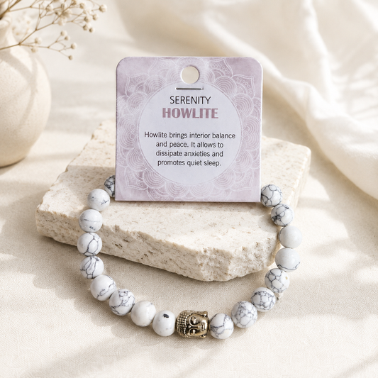 Natural Howlite Stone Bracelet 8mm