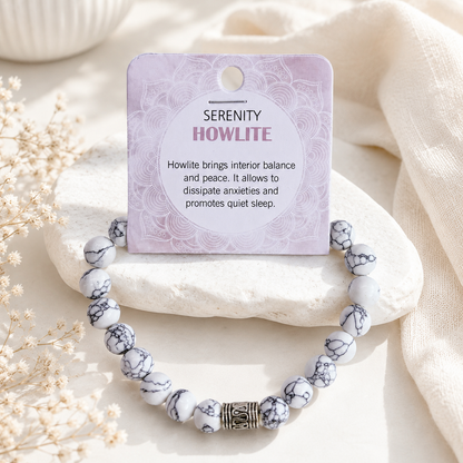 Natural Howlite Stone Bracelet 8mm