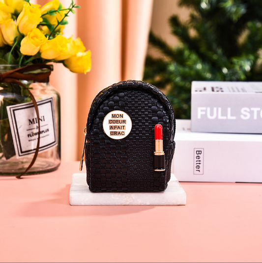Lipstick backpack coin purse