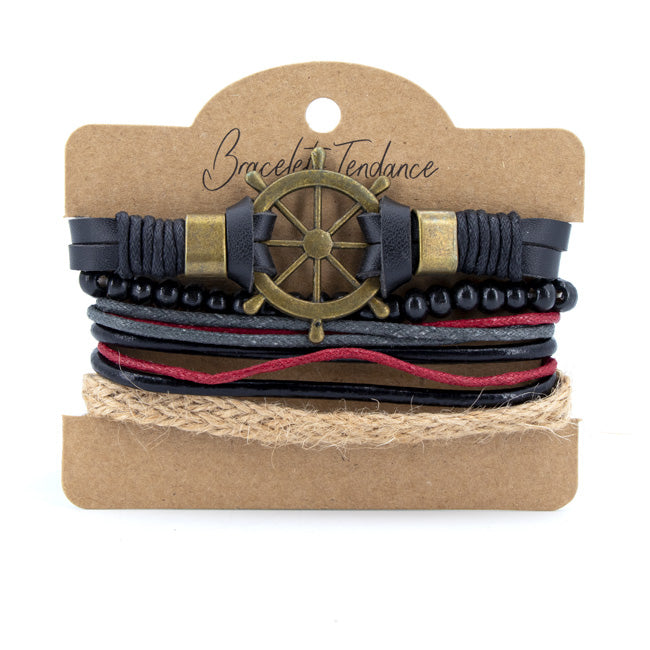 Leather Cord Bracelet 12Pcs