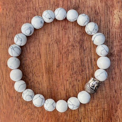 Natural Howlite Stone Bracelet 8mm