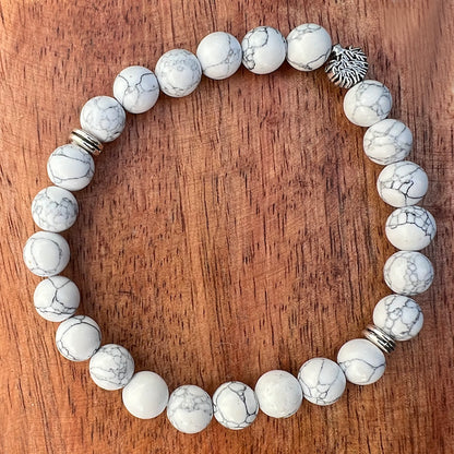 Natural Howlite Stone Bracelet 8mm