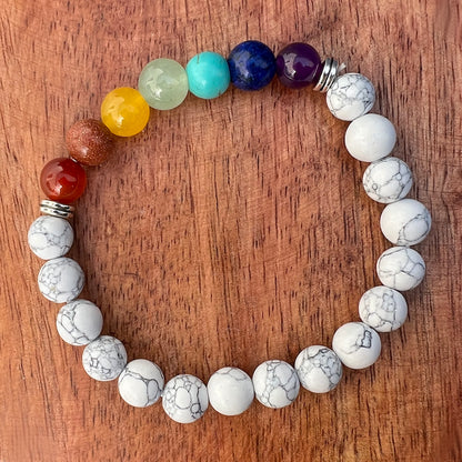 Natural Howlite Stone Bracelet 8mm
