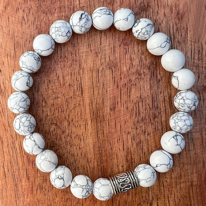 Natural Howlite Stone Bracelet 8mm