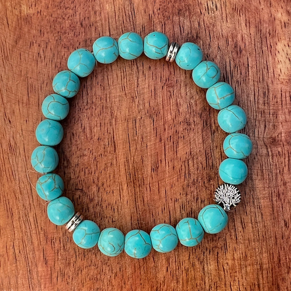 Natural Turquoise  Stone Bracelet 5 Pcs