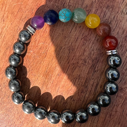 Natural Hematite Stone Bracelet 8mm