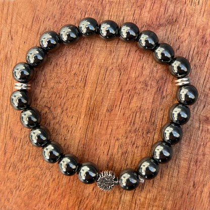 Natural Hematite Stone Bracelet 8mm