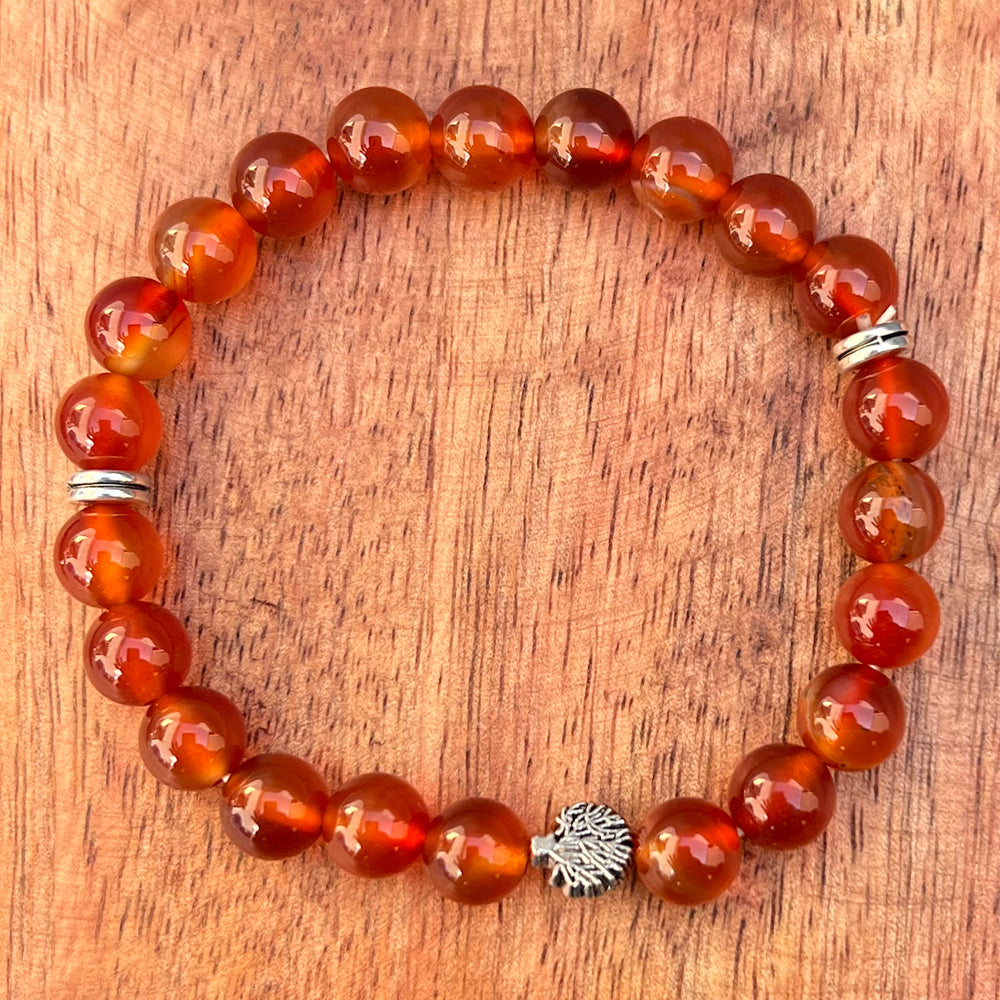 Natural RED AGATE Stone Bracelet 5 Pcs
